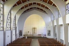 Kirche Amorbach, Kirchenschiff von Empore zum Chor nach Sanierung