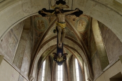 Kirche Waldbach Detail Apsis/Fresken mit Christuskreuz QF